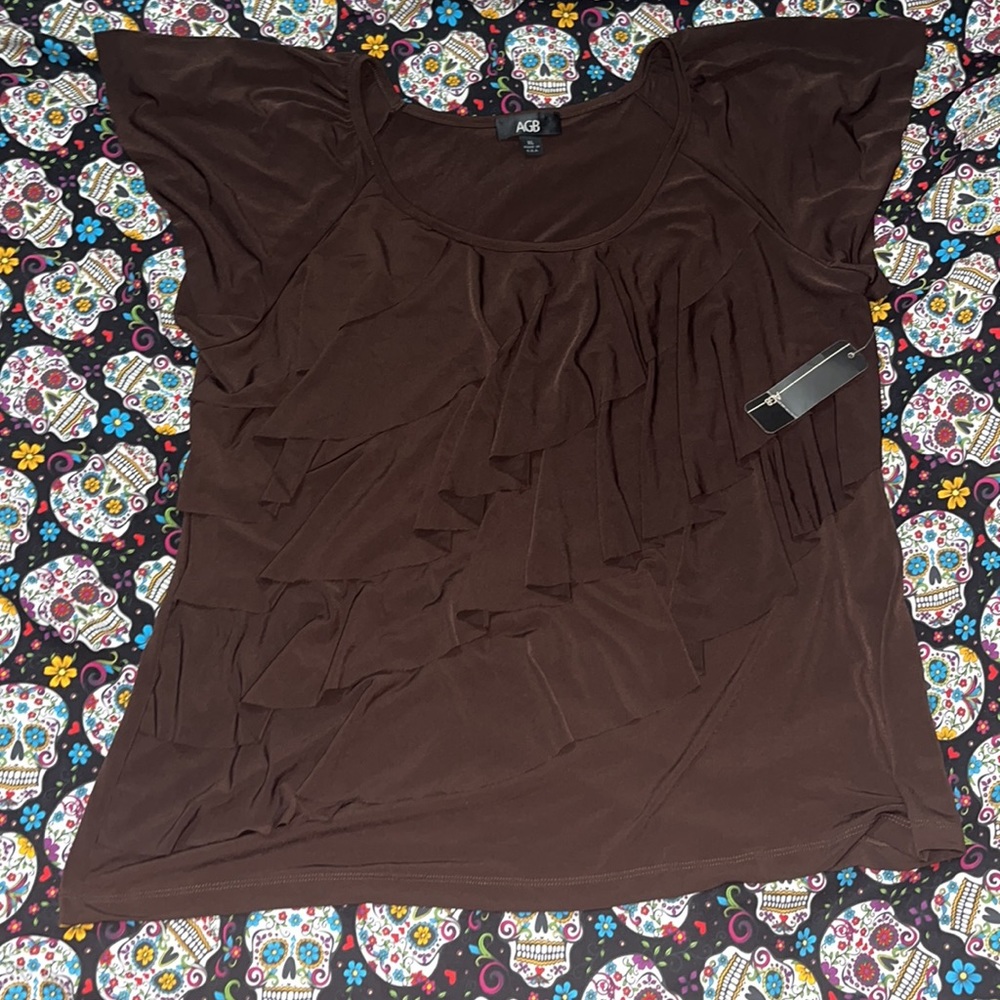 AGB Women Ruffle Blouse Top